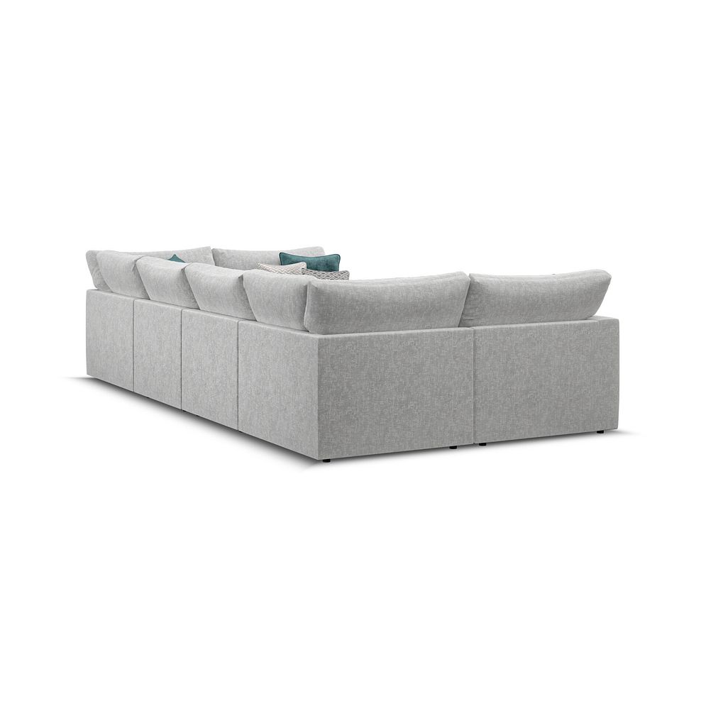 Malvern Small U-Shape Modular Corner Sofa in Silver fabric - Group 10 3