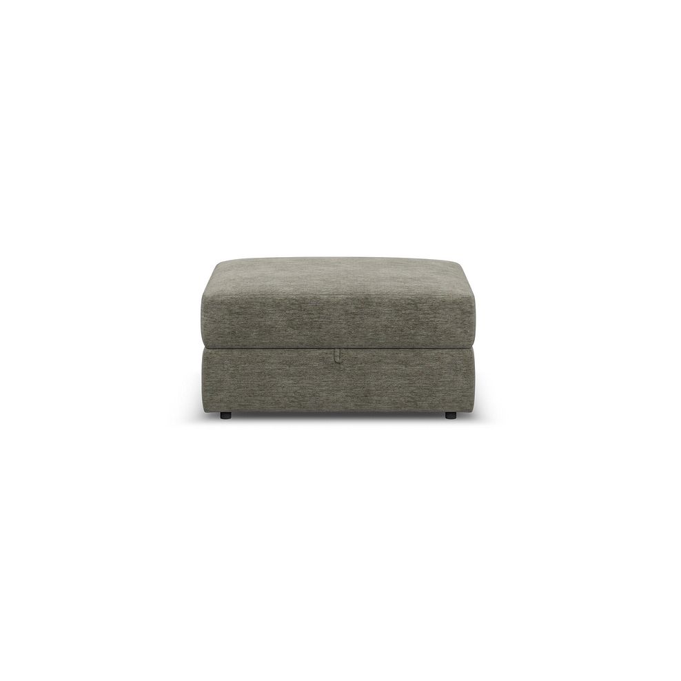 Malvern Storage Footstool in Olive Green fabric 3