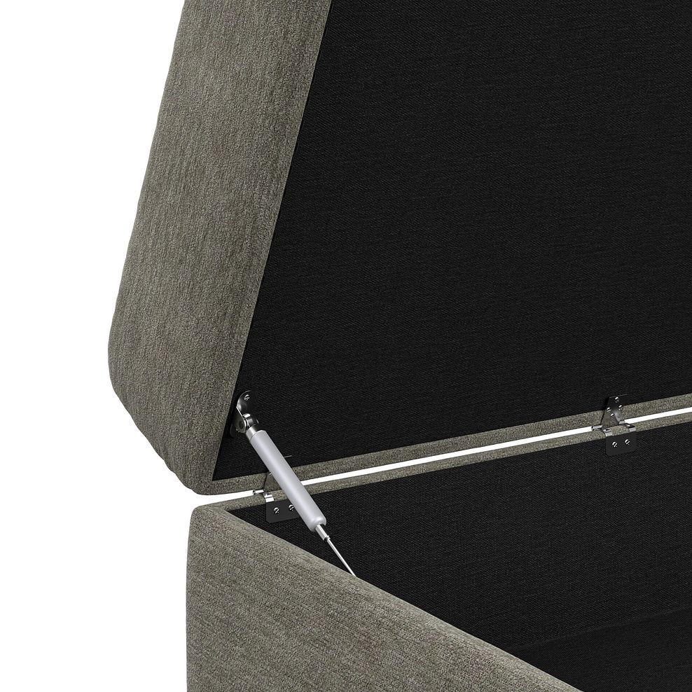 Malvern Storage Footstool in Olive Green fabric 6