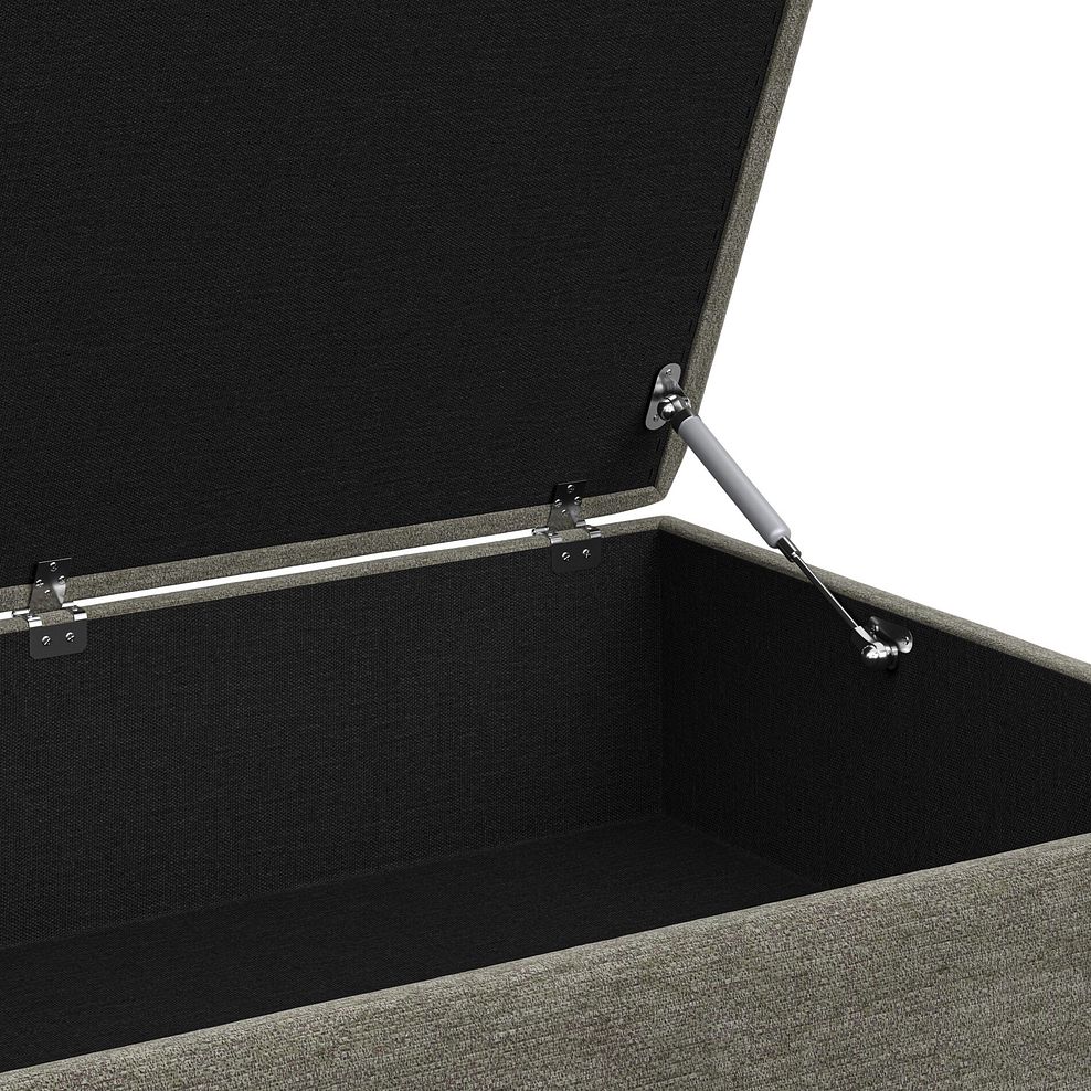 Malvern Storage Footstool in Olive Green fabric 7