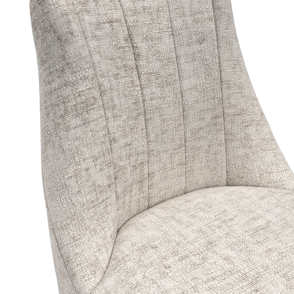 Marlene Upholstered Chair with Oak Legs in Brooklyn Quill Grey Fabric 5