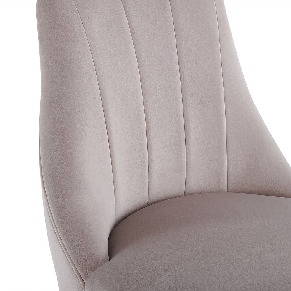 Marlene Upholstered Chair with Oak Legs in Grey Velvet 7