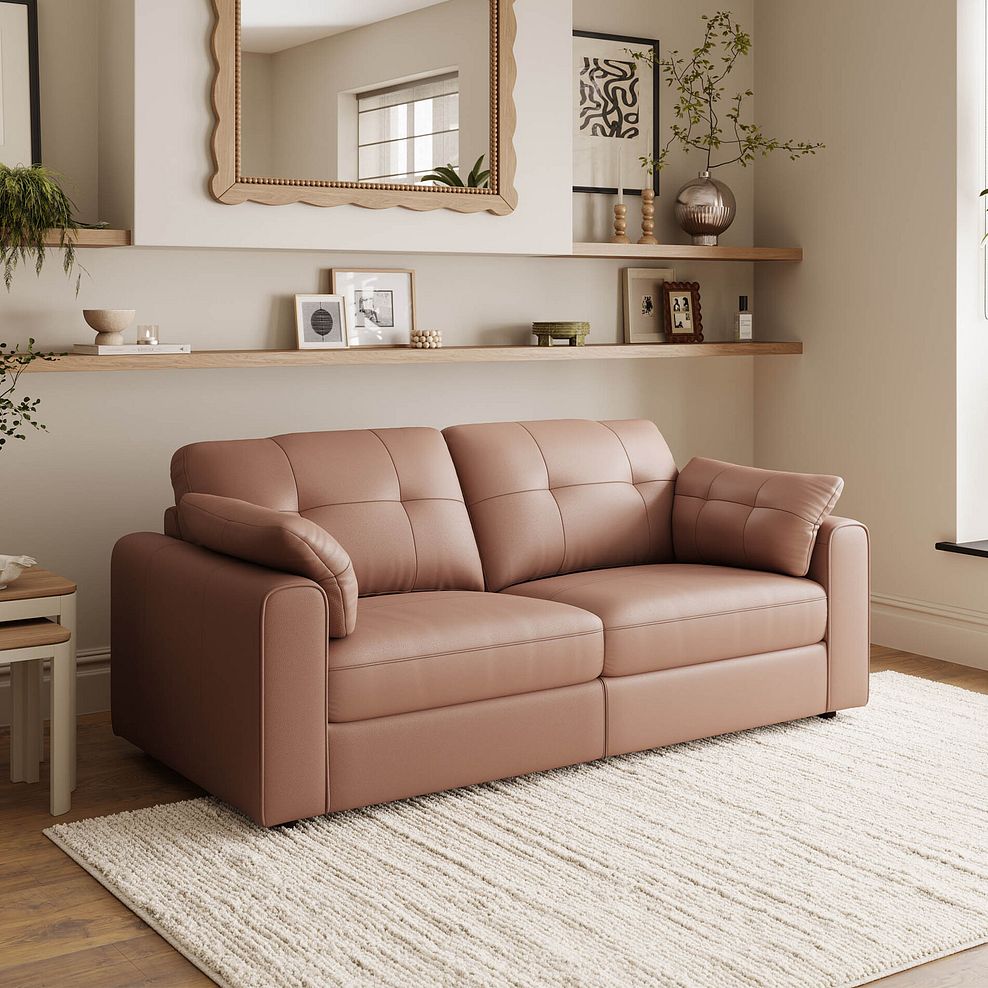 Marley 2 Seater Modular Sofa in Oslo Mocha Mouse Leather - Group 8 1