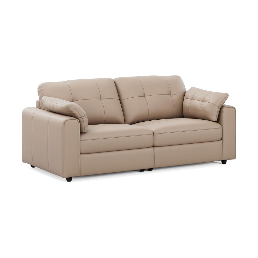 Marley 2 Seater Modular Sofa in Oslo Mushroom Leather - Group 8 1