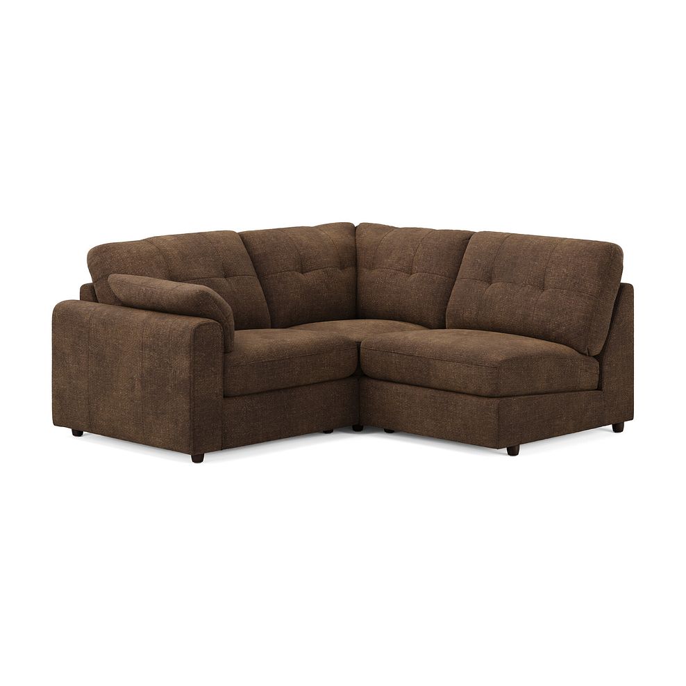 Marley 3 Seat Left Hand Modular Corner Sofa in Lila Chocolate Fabric - Group 6 3