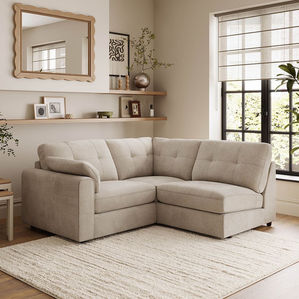 Marley 3 Seat Left Hand Modular Corner Sofa in Lila Natural Fabric - Group 6 1