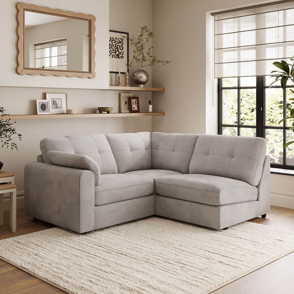Marley 3 Seat Left Hand Modular Corner Sofa in Lila Stone Fabric - Group 6 1