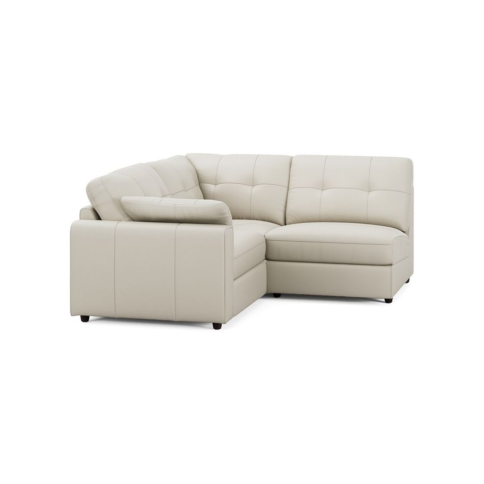 Marley 3 Seat Left Hand Modular Corner Sofa in Oslo Bone China Leather - Group 6 1
