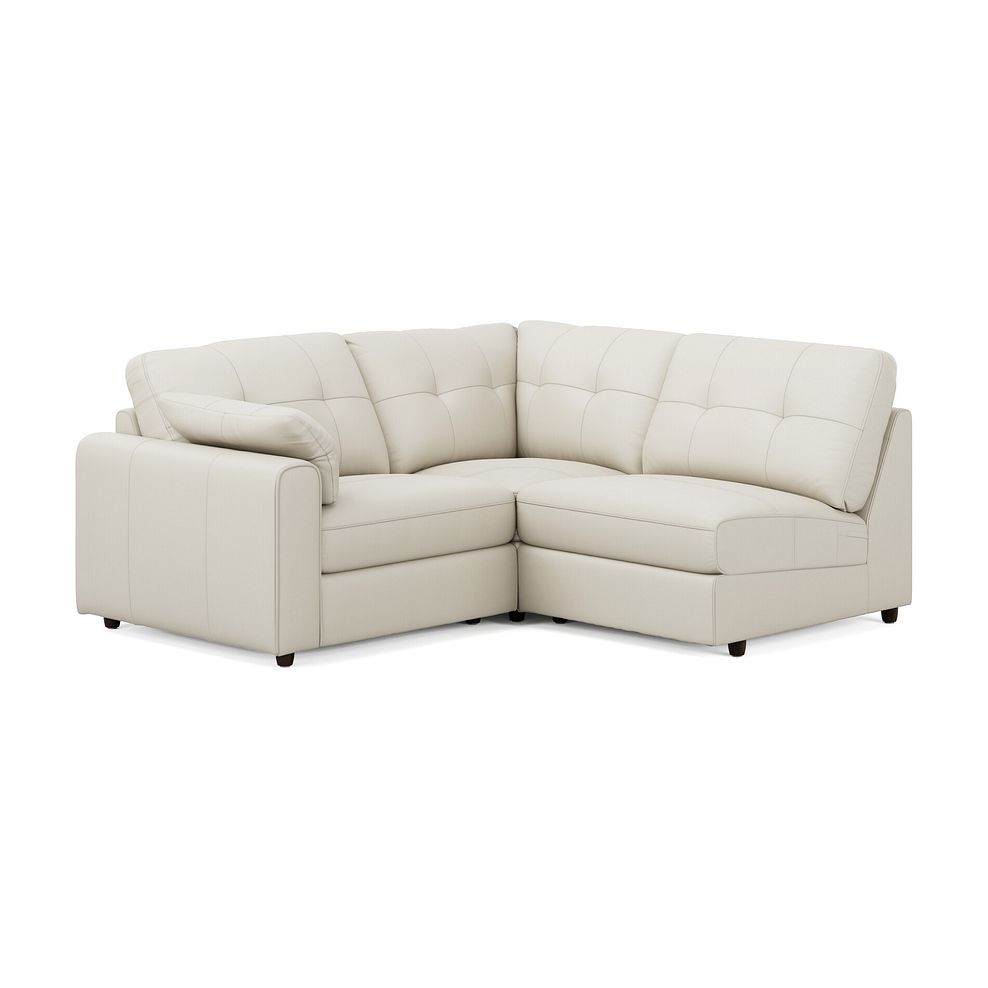 Marley 3 Seat Left Hand Modular Corner Sofa in Oslo Bone China Leather - Group 6 3
