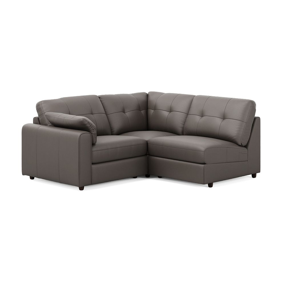 Marley 3 Seat Left Hand Modular Corner Sofa in Oslo Elephant Grey Leather - Group 6 4