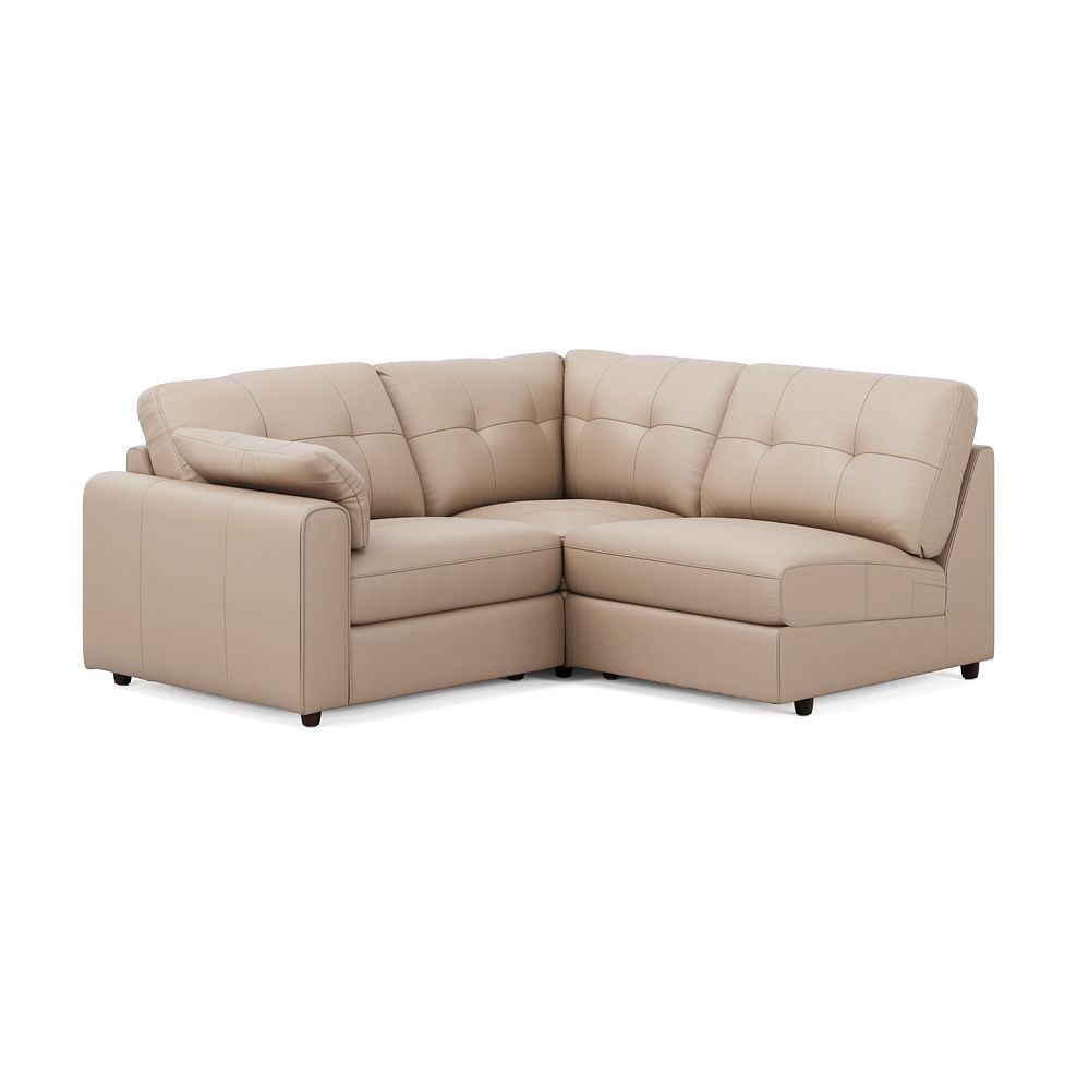 Marley 3 Seat Left Hand Modular Corner Sofa in Oslo Mushroom Leather - Group 6 4