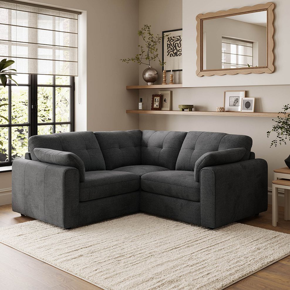 Marley 3 Seat Modular Corner Sofa in Lila Charcoal Fabric - Group 1 1