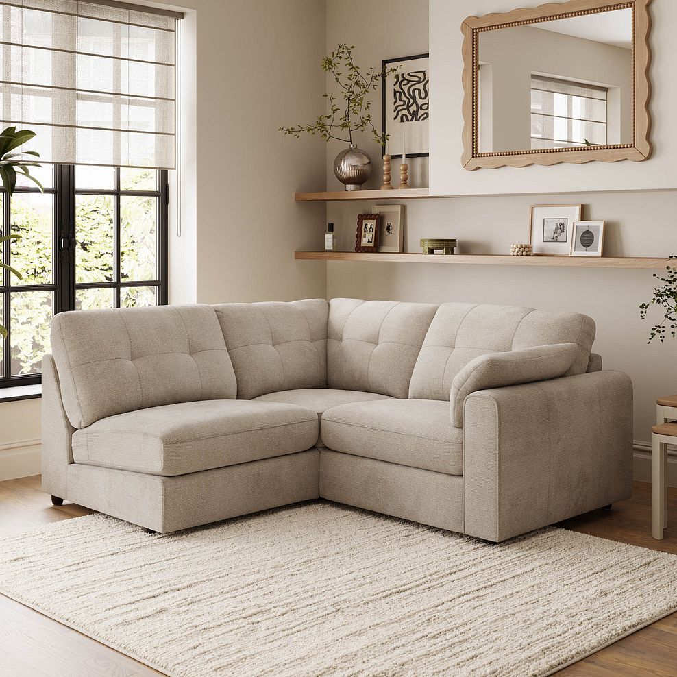 Marley 3 Seat Right Hand Modular Corner Sofa in Lila Natural Fabric - Group 7 1