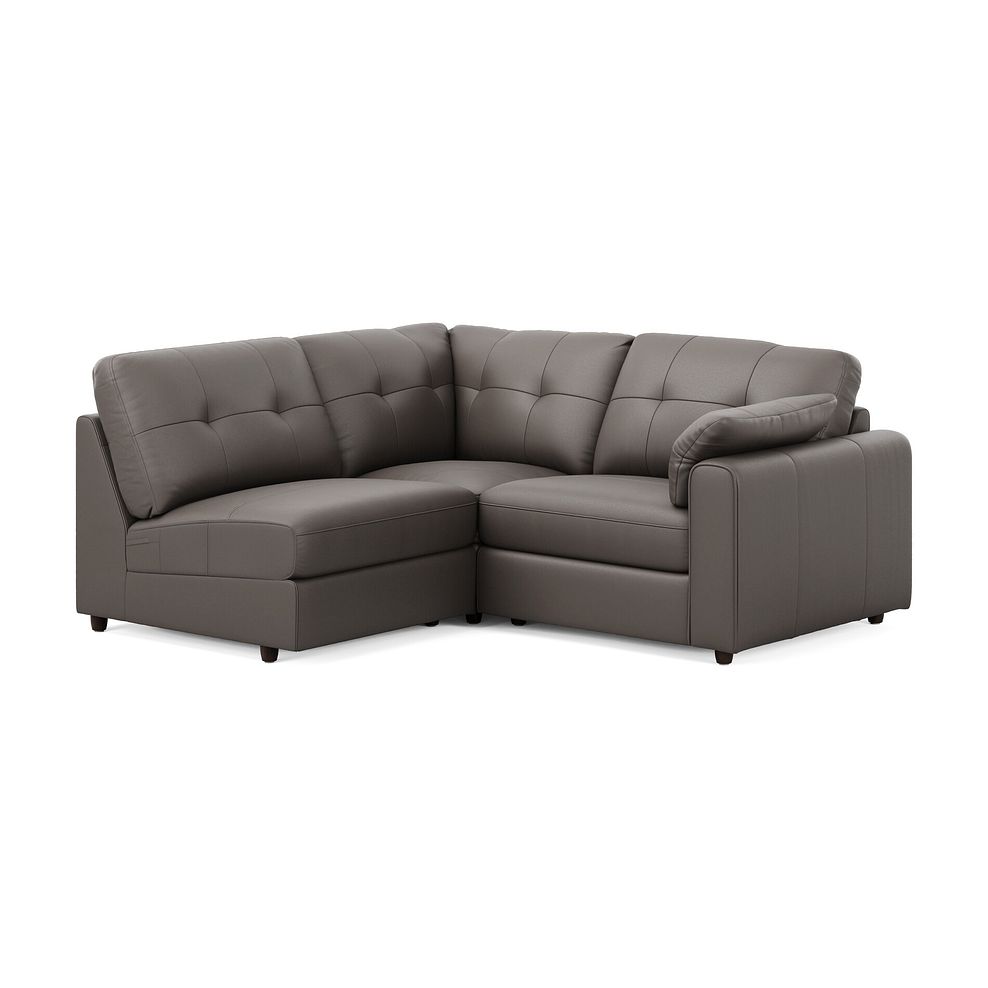 Marley 3 Seat Right Hand Modular Corner Sofa in Oslo Elephant Grey Leather - Group 7 1