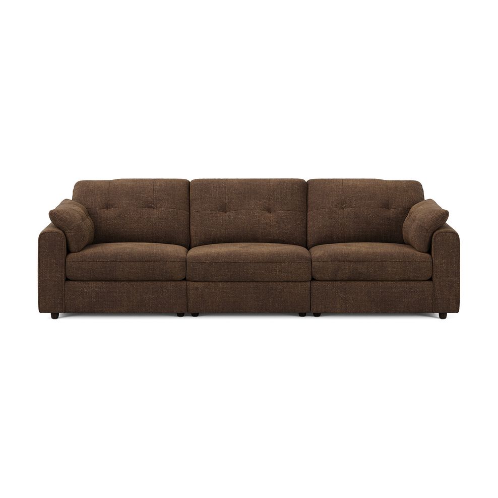Marley 3 Seater Modular Sofa in Lila Chocolate Fabric - Group 9 3