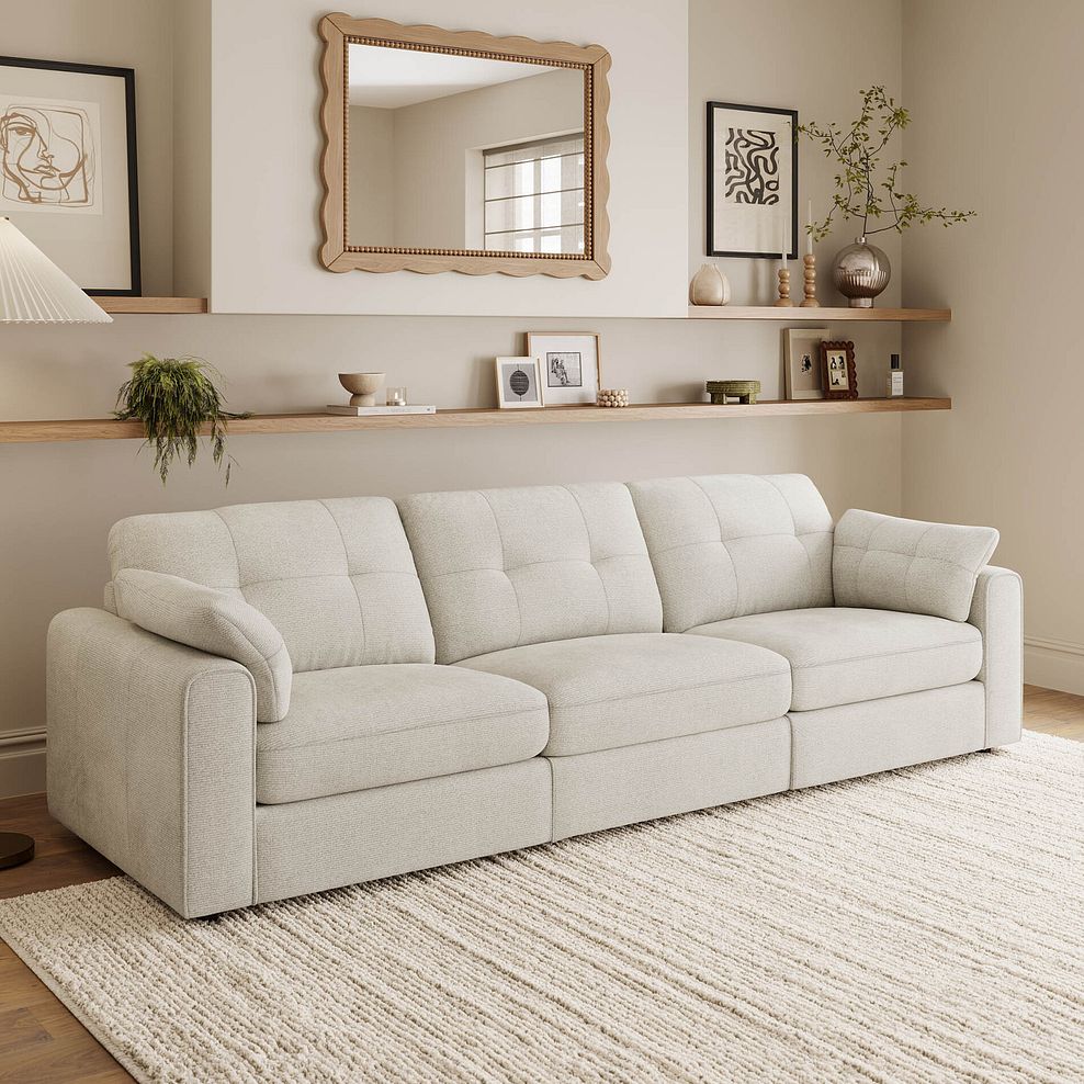 Marley 3 Seater Modular Sofa in Lila Ivory Fabric - Group 9 1