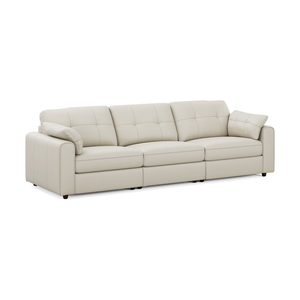 Marley 3 Seater Modular Sofa in Oslo Bone China Leather - Group 9 1