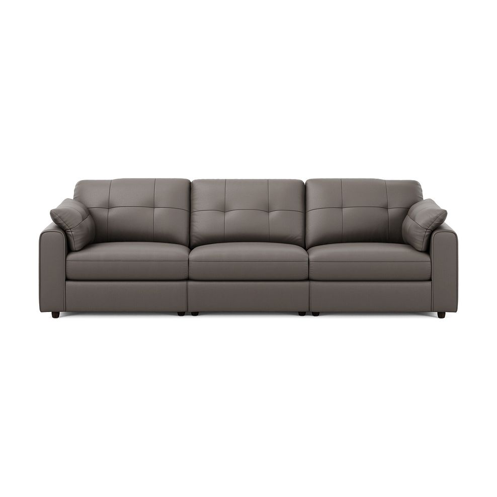 Marley 3 Seater Modular Sofa in Oslo Elephant Grey Leather - Group 9 3
