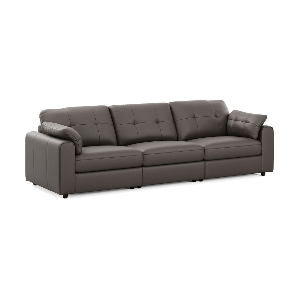 Marley 3 Seater Modular Sofa in Oslo Elephant Grey Leather - Group 9 1