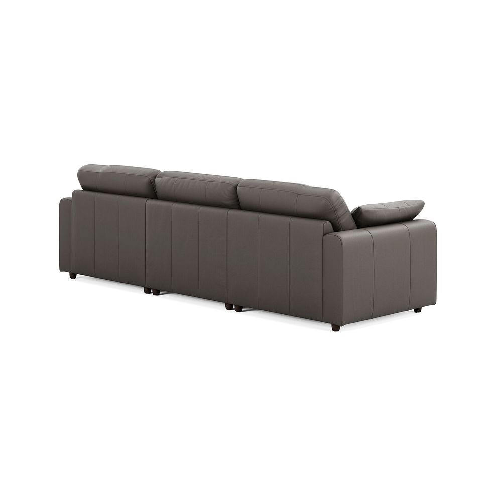 Marley 3 Seater Modular Sofa in Oslo Elephant Grey Leather - Group 9 4