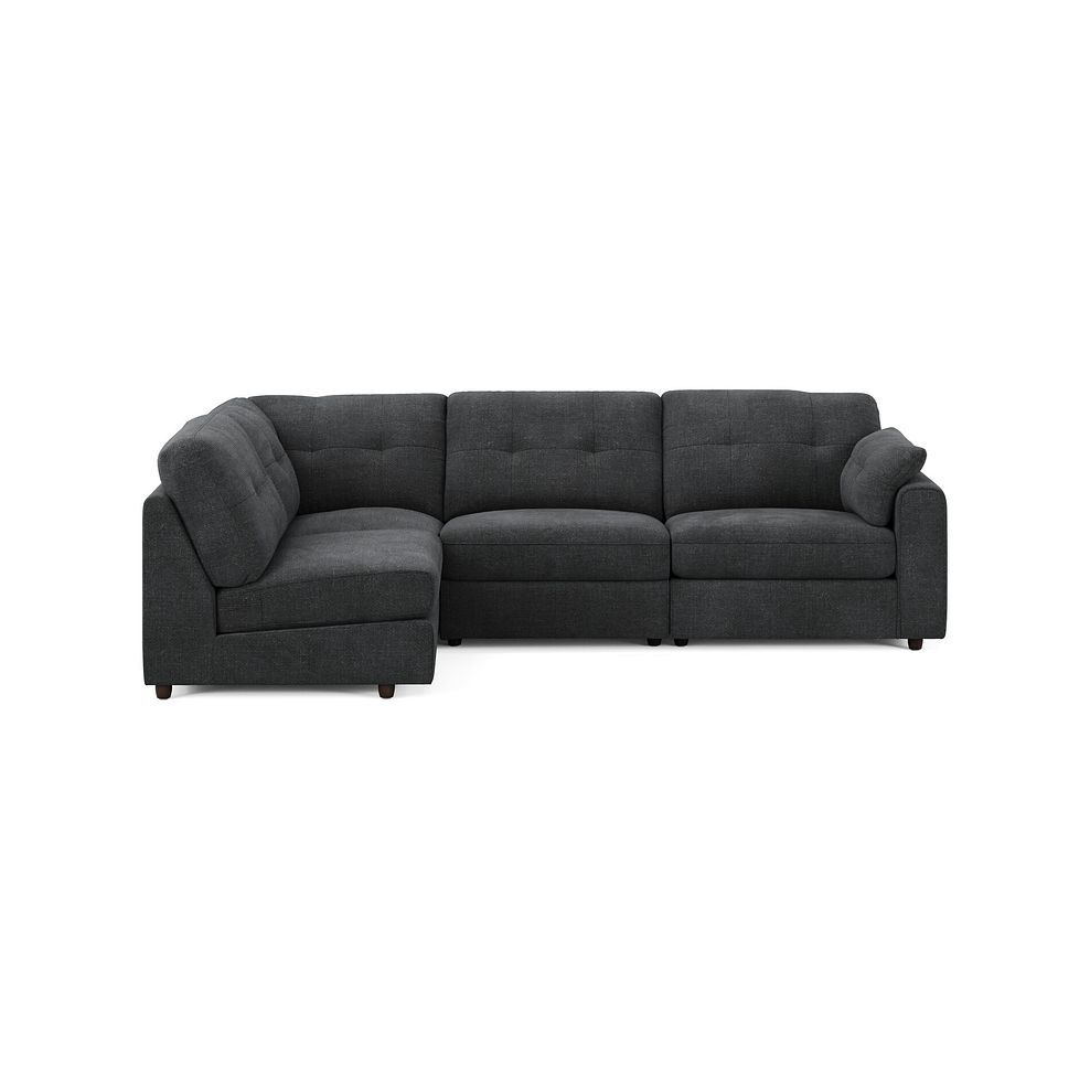 Marley 4 Seat Left Hand Modular Corner Sofa in Lila Charcoal Fabric - Group 4 3