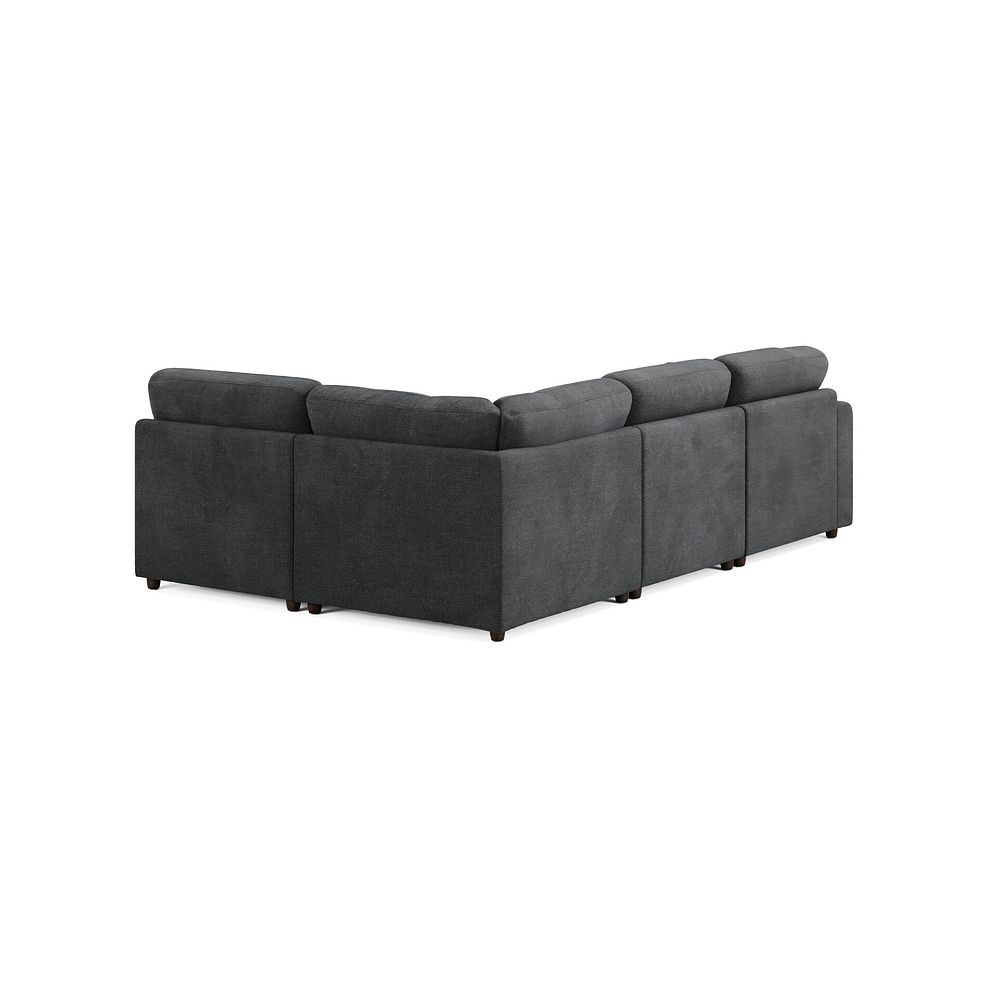 Marley 4 Seat Left Hand Modular Corner Sofa in Lila Charcoal Fabric - Group 4 3