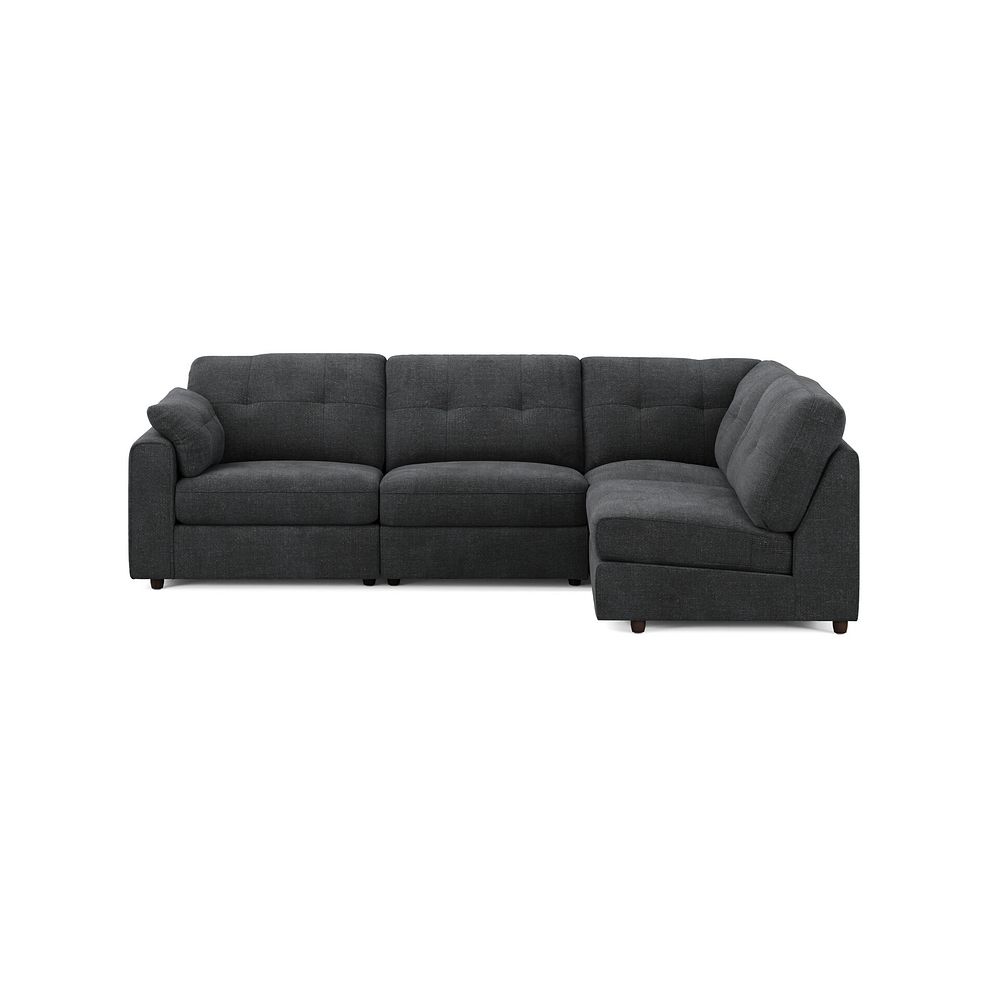 Marley 4 Seat Left Hand Modular Corner Sofa in Lila Charcoal Fabric - Group 4 4