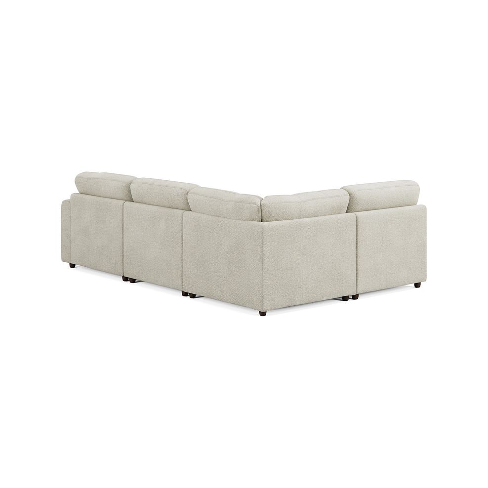Marley 4 Seat Left Hand Modular Corner Sofa in Lila Ivory Fabric - Group 4 2