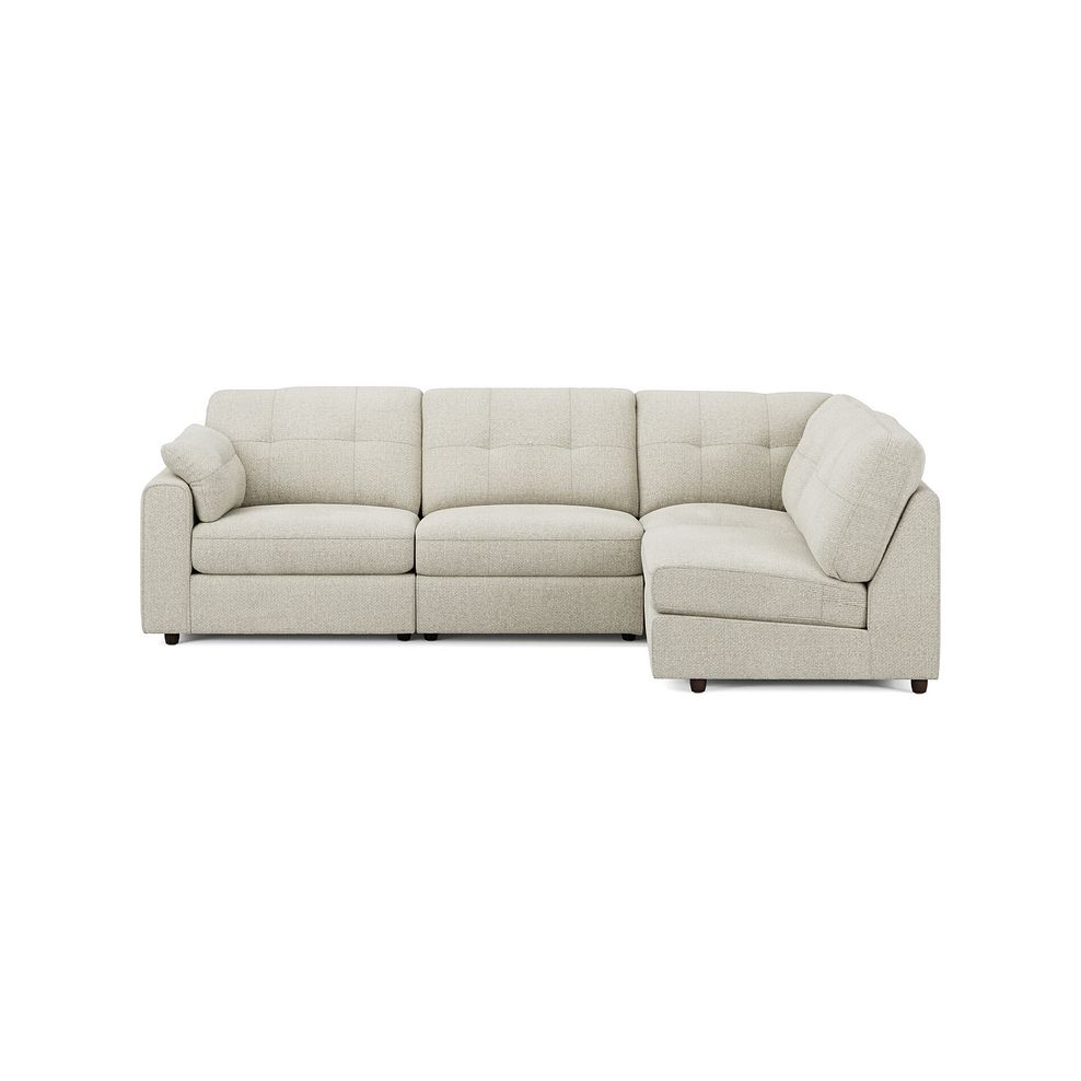 Marley 4 Seat Left Hand Modular Corner Sofa in Lila Ivory Fabric - Group 4 4