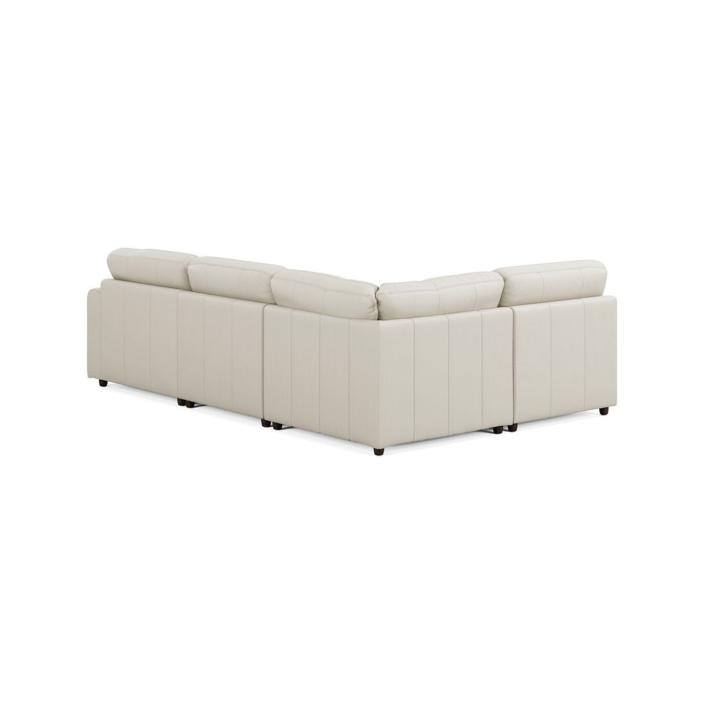 Marley 4 Seat Left Hand Modular Corner Sofa in Oslo Bone China Leather - Group 4 2
