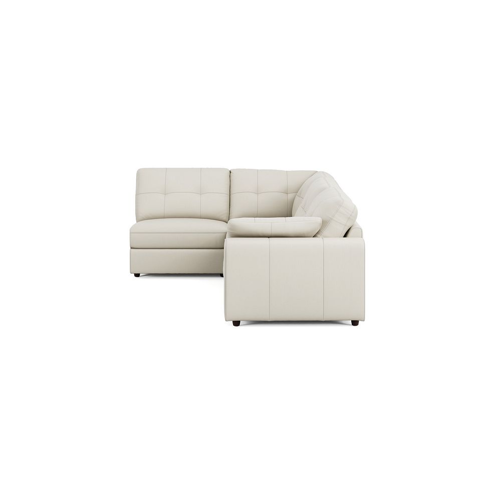 Marley 4 Seat Left Hand Modular Corner Sofa in Oslo Bone China Leather - Group 4 4