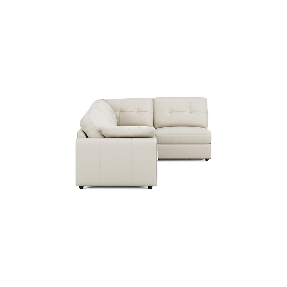 Marley 4 Seat Left Hand Modular Corner Sofa in Oslo Bone China Leather - Group 4 5