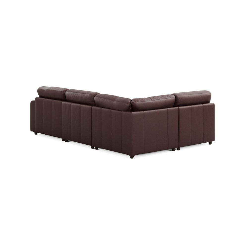 Marley 4 Seat Left Hand Modular Corner Sofa in Oslo Chestnut Leather - Group 4 2