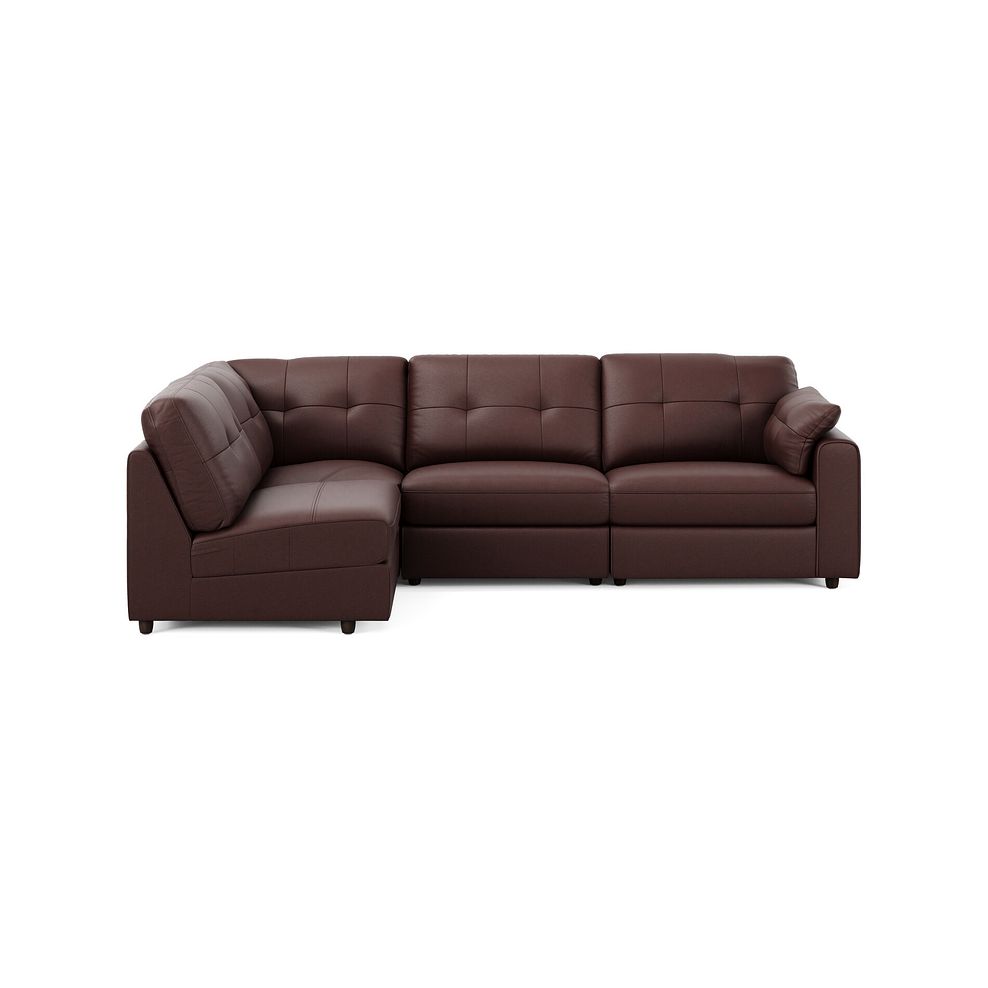 Marley 4 Seat Left Hand Modular Corner Sofa in Oslo Chestnut Leather - Group 4 3