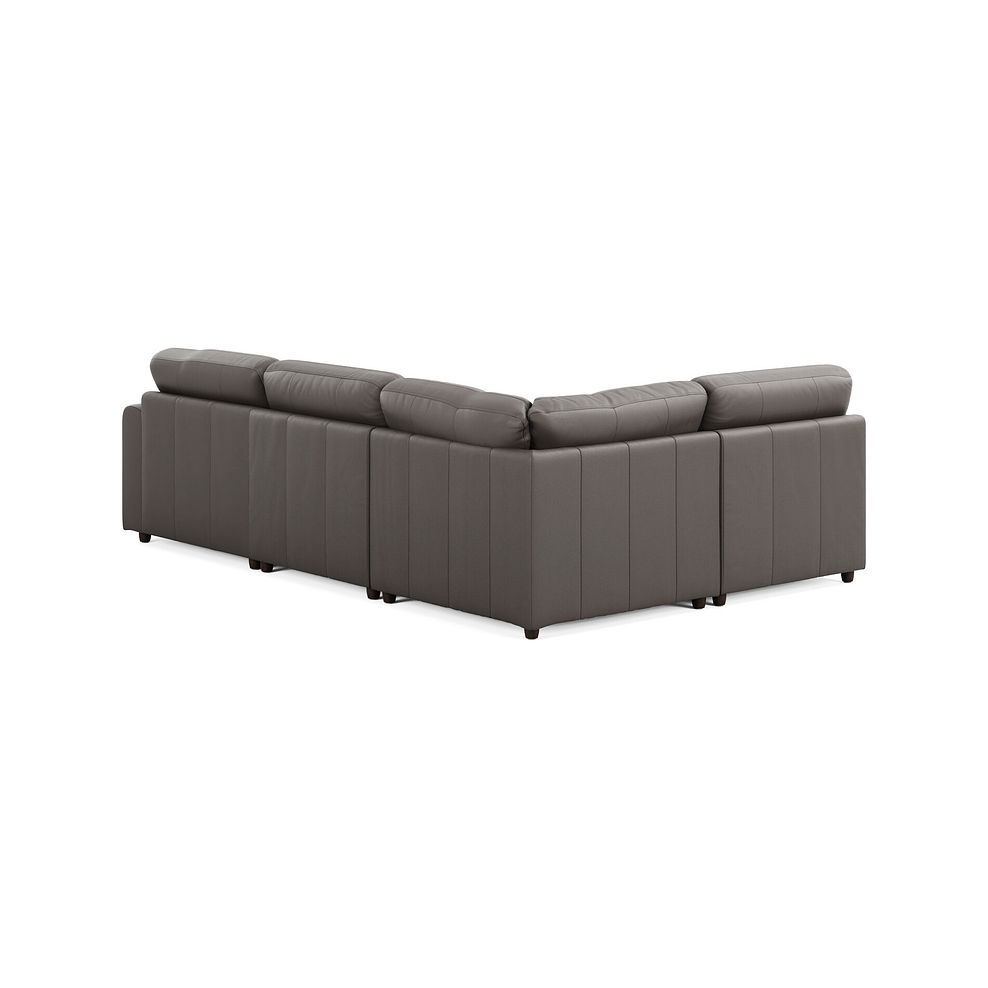 Marley 4 Seat Left Hand Modular Corner Sofa in Oslo Elephant Grey Leather - Group 4 2