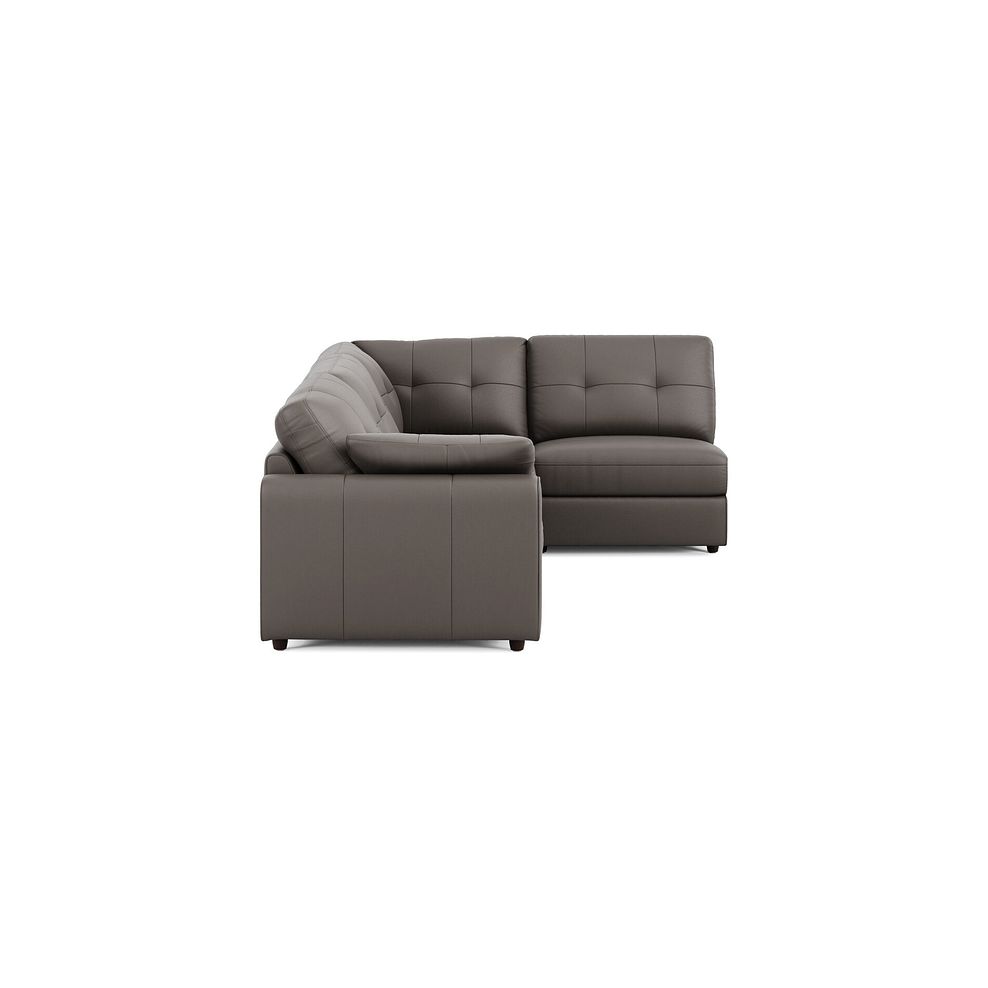 Marley 4 Seat Left Hand Modular Corner Sofa in Oslo Elephant Grey Leather - Group 4 5