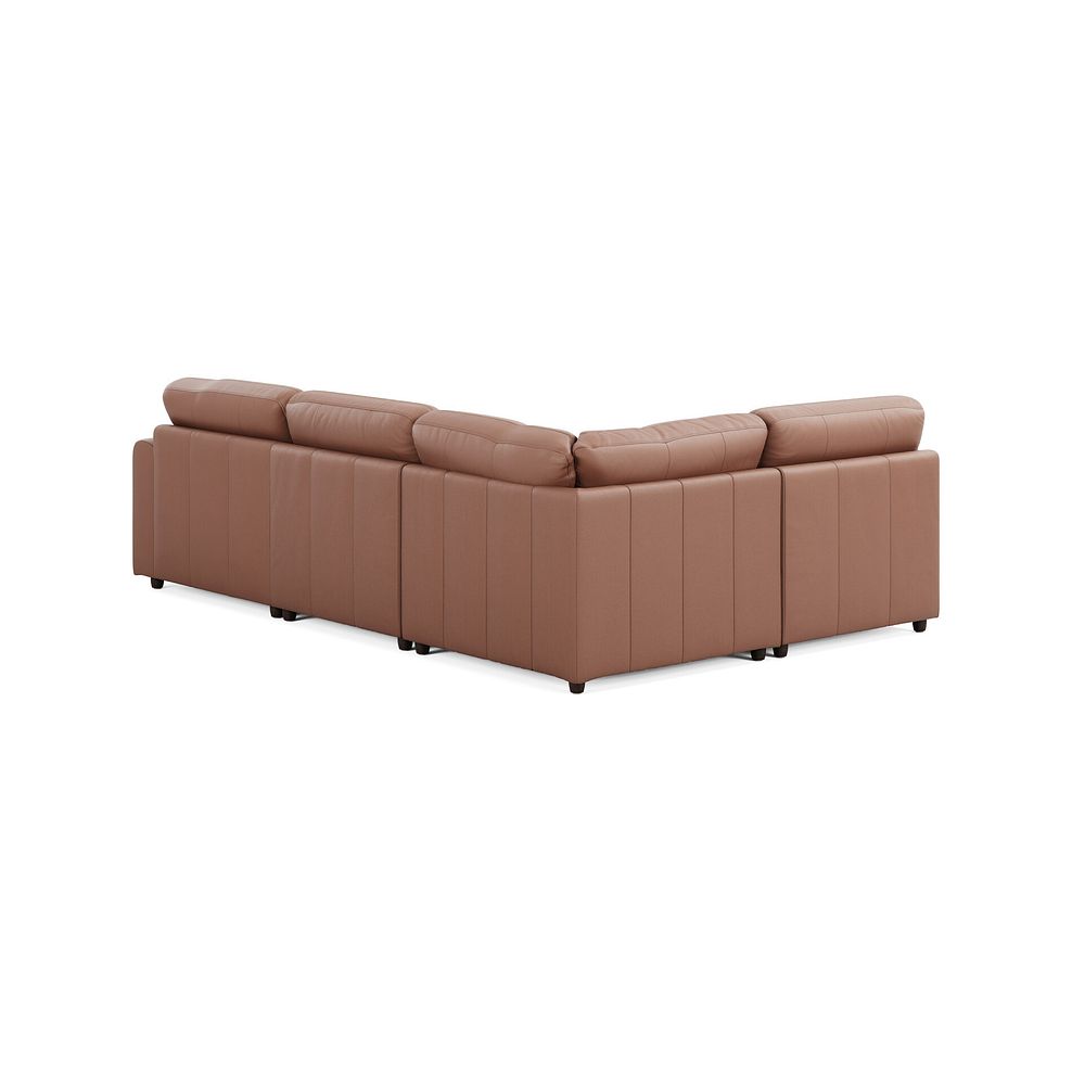 Marley 4 Seat Left Hand Modular Corner Sofa in Oslo Mocha Mouse Leather - Group 4 2