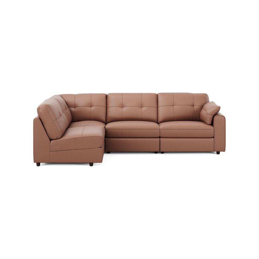 Marley 4 Seat Left Hand Modular Corner Sofa in Oslo Mocha Mouse Leather - Group 4 3