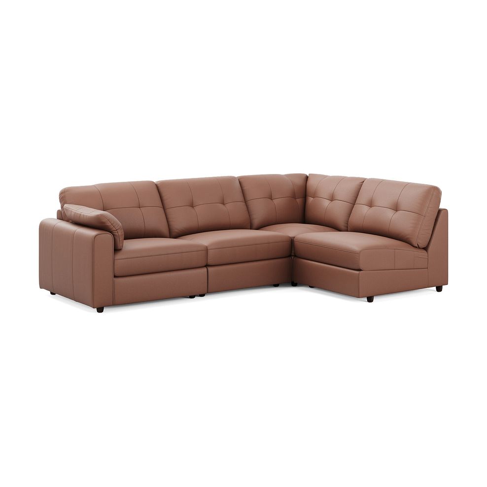 Marley 4 Seat Left Hand Modular Corner Sofa in Oslo Mocha Mouse Leather - Group 4 2