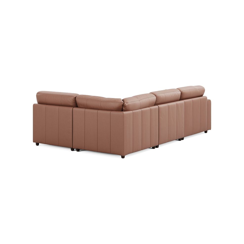 Marley 4 Seat Left Hand Modular Corner Sofa in Oslo Mocha Mouse Leather - Group 4 3