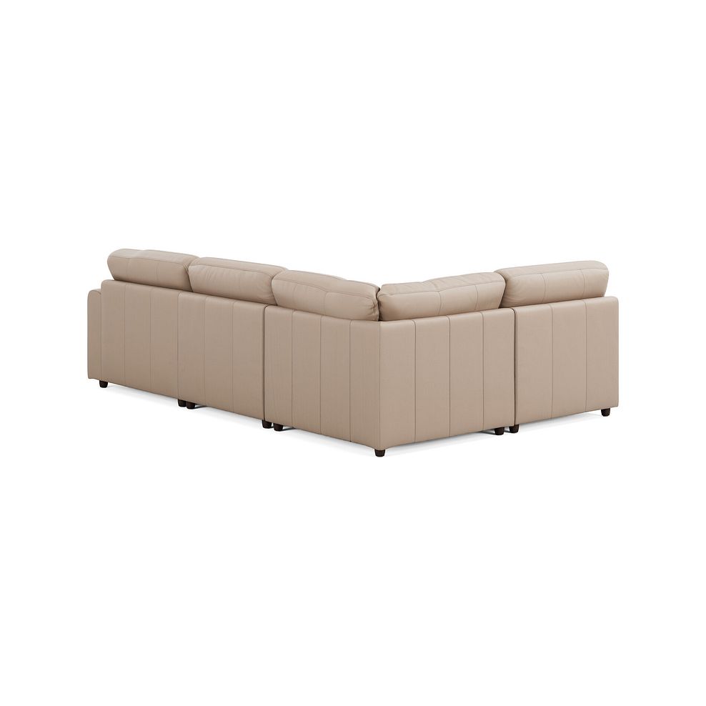 Marley 4 Seat Left Hand Modular Corner Sofa in Oslo Mushroom Leather - Group 4 2