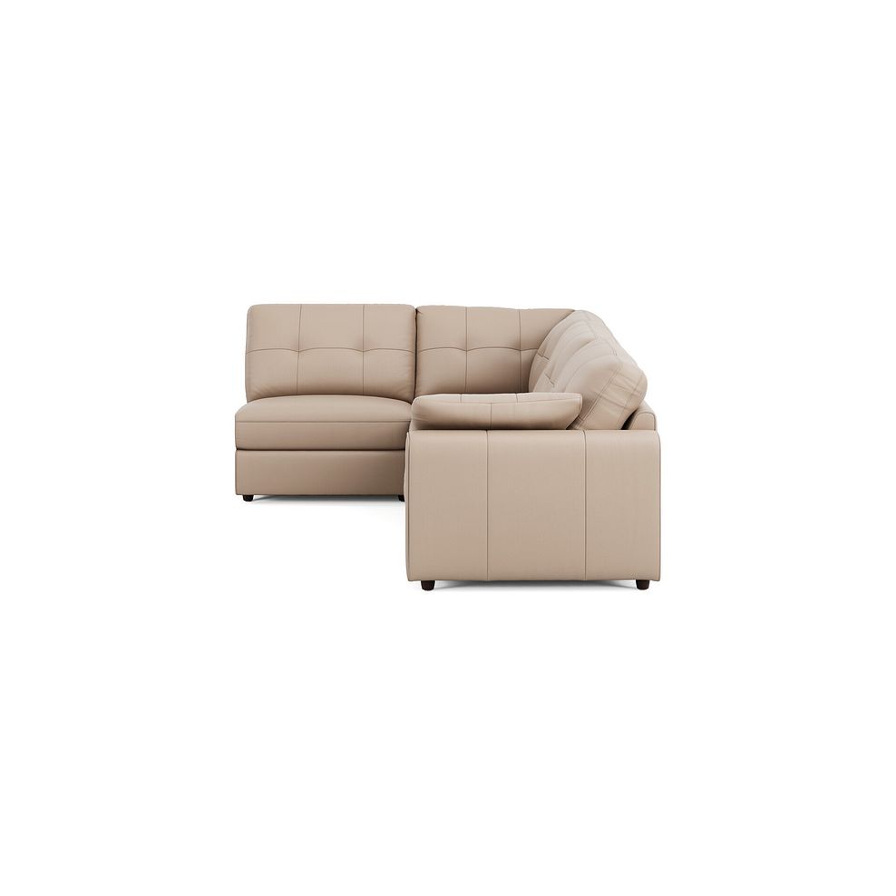 Marley 4 Seat Left Hand Modular Corner Sofa in Oslo Mushroom Leather - Group 4 4