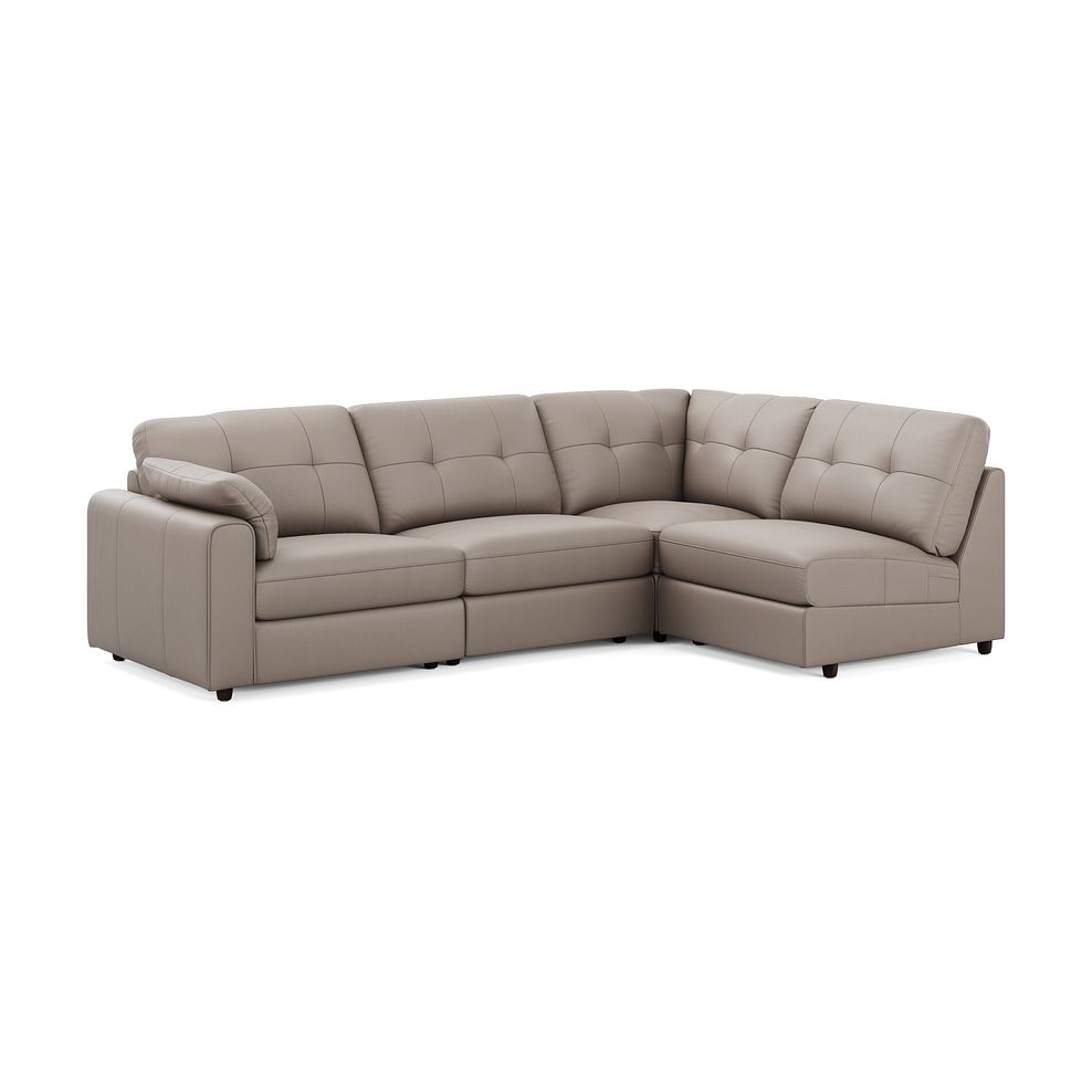 Marley 4 Seat Left Hand Modular Corner Sofa in Oslo Oyster Leather - Group 4 2