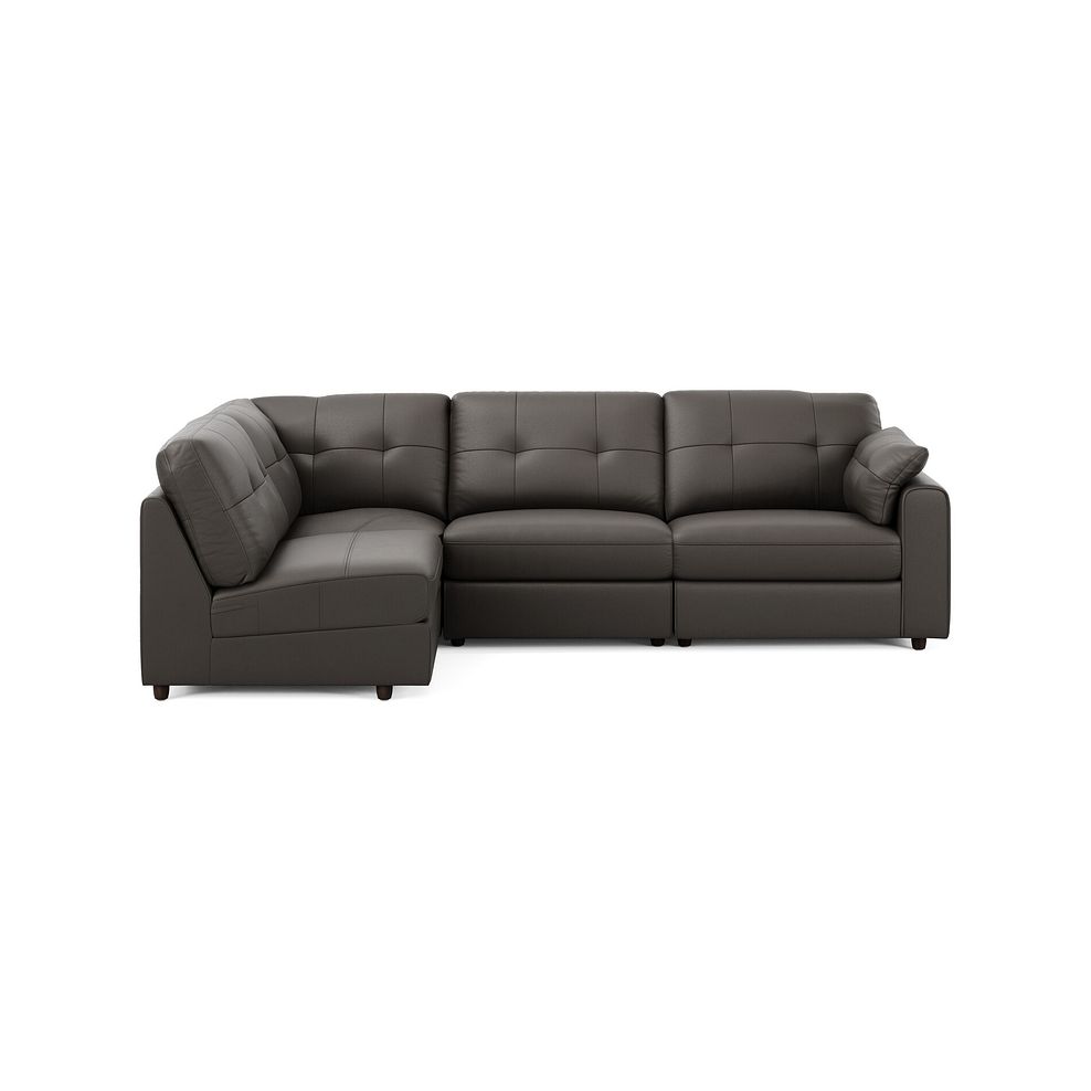 Marley 4 Seat Left Hand Modular Corner Sofa in Oslo Storm Leather - Group 4 3