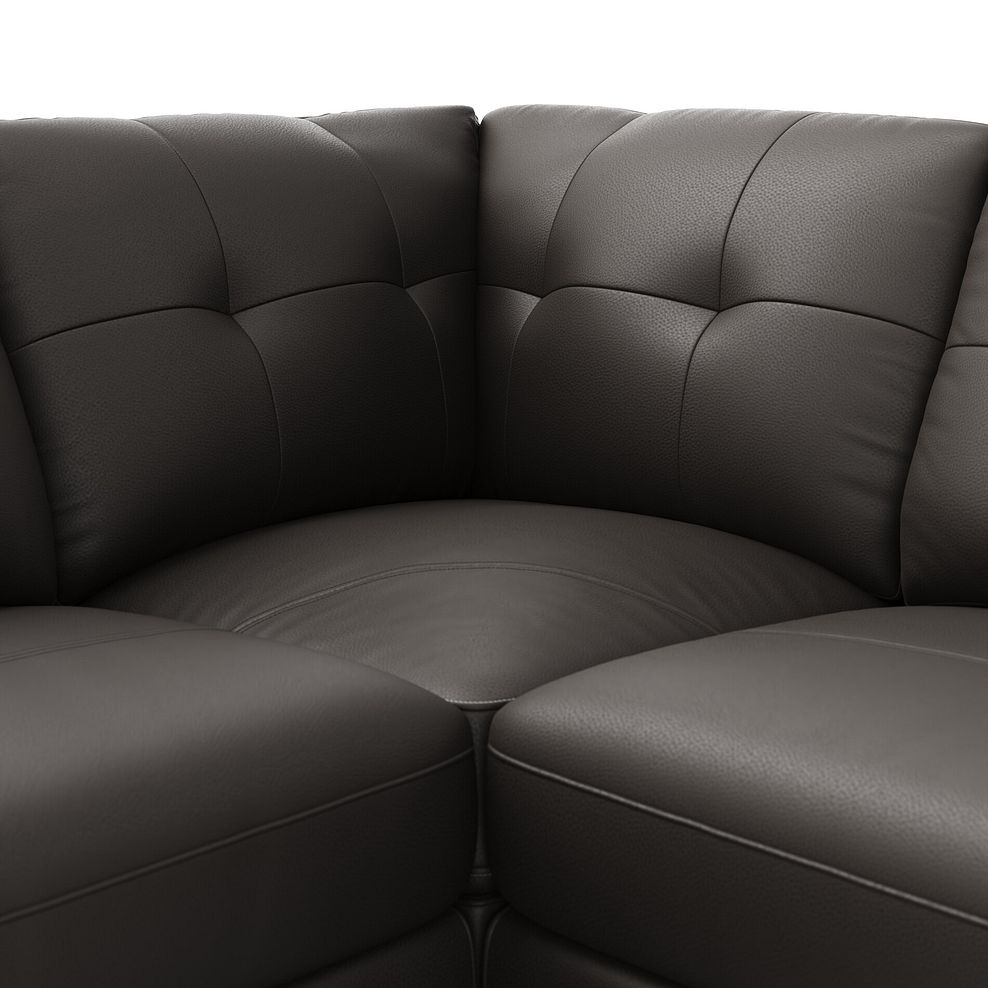 Marley 4 Seat Left Hand Modular Corner Sofa in Oslo Storm Leather - Group 4 6