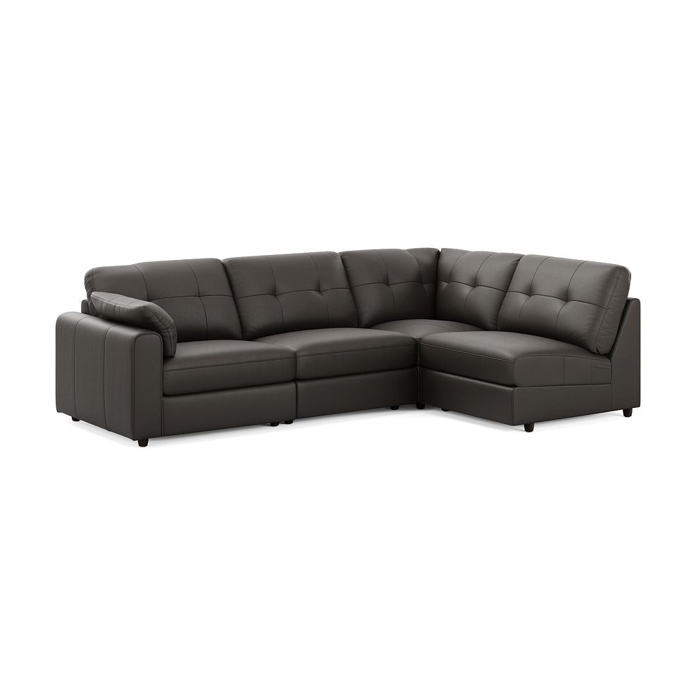 Marley 4 Seat Left Hand Modular Corner Sofa in Oslo Storm Leather - Group 4 2