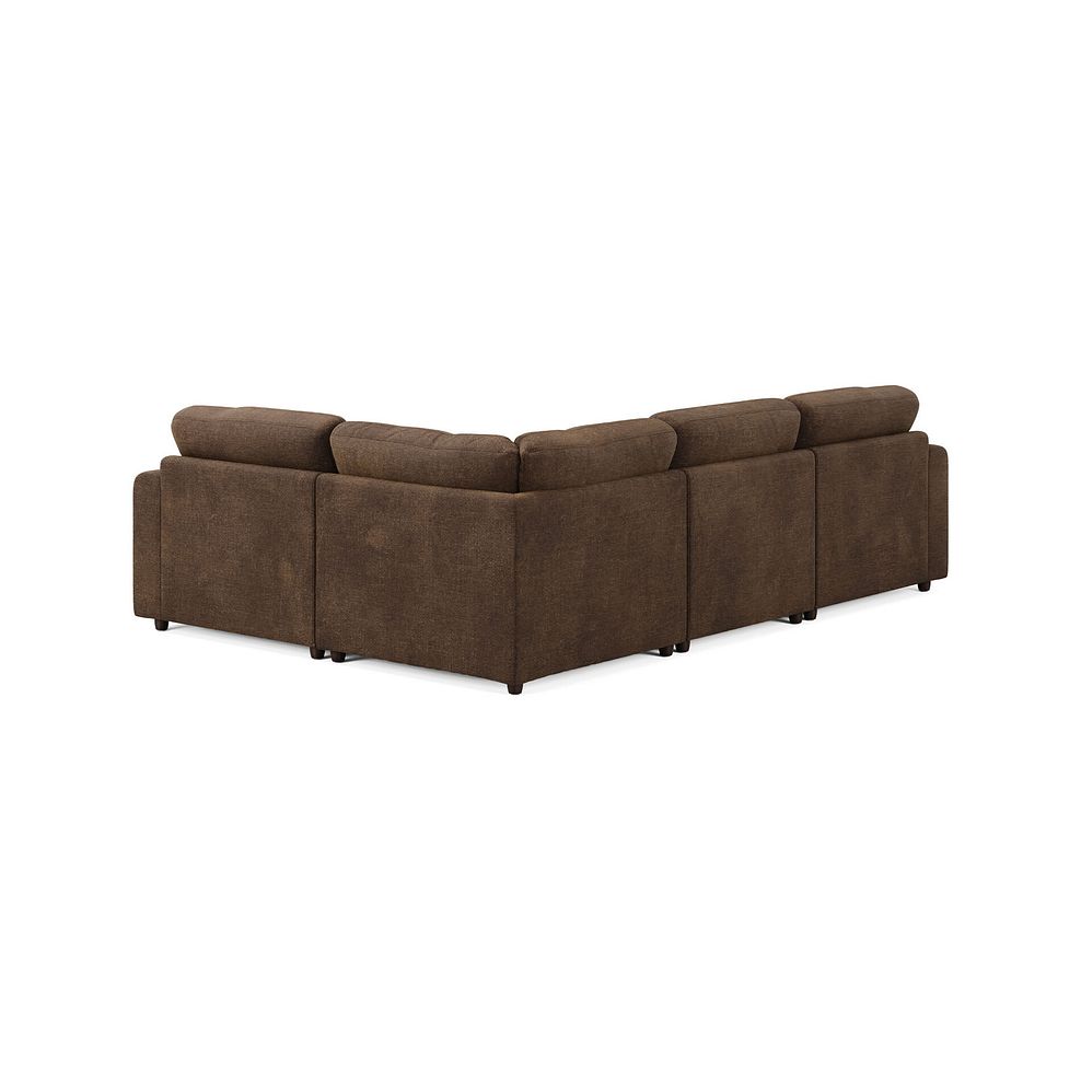 Marley 4 Seat Modular Left Hand Corner Sofa in Lila Chocolate Fabric - Group 2 2