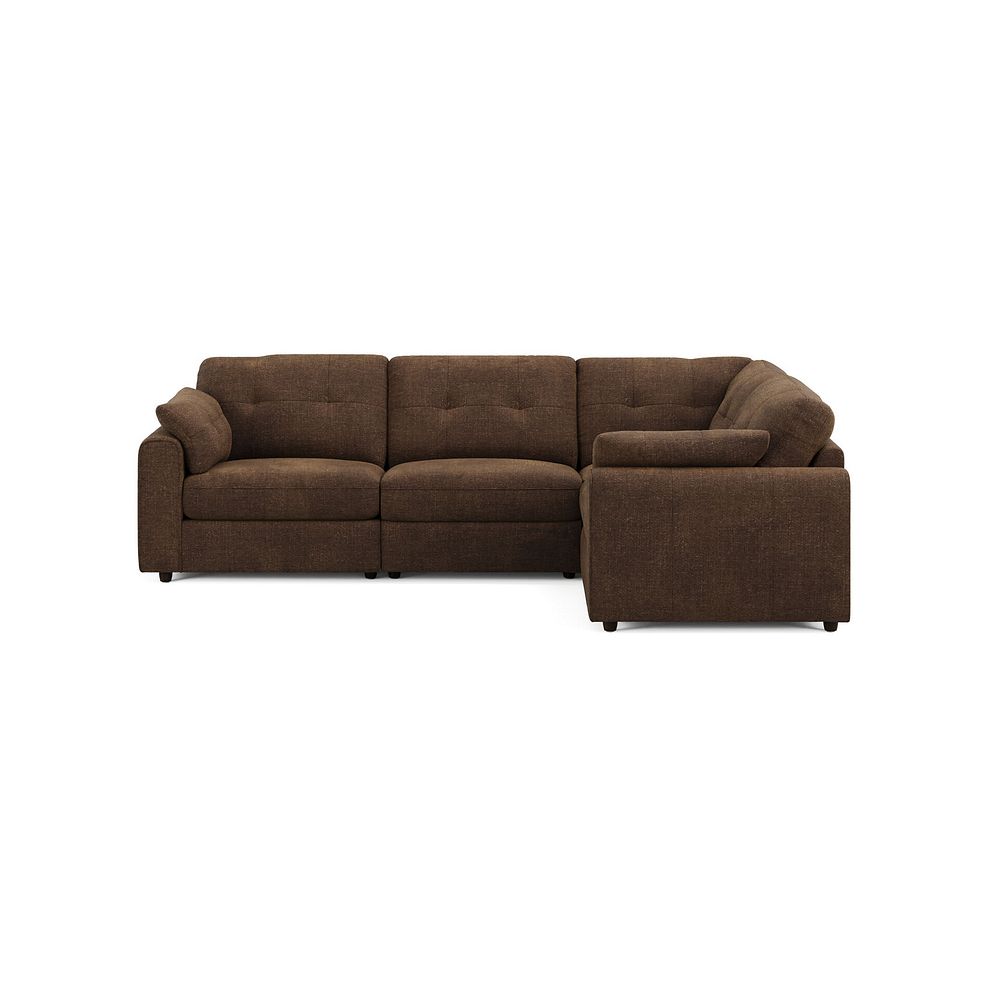 Marley 4 Seat Modular Left Hand Corner Sofa in Lila Chocolate Fabric - Group 2 3