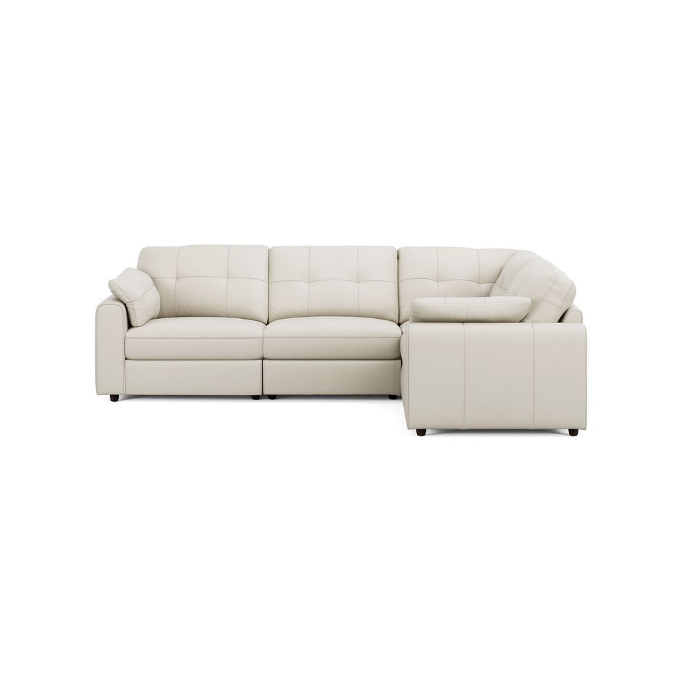 Marley 4 Seat Modular Left Hand Corner Sofa in Oslo Bone China Leather - Group 2 3