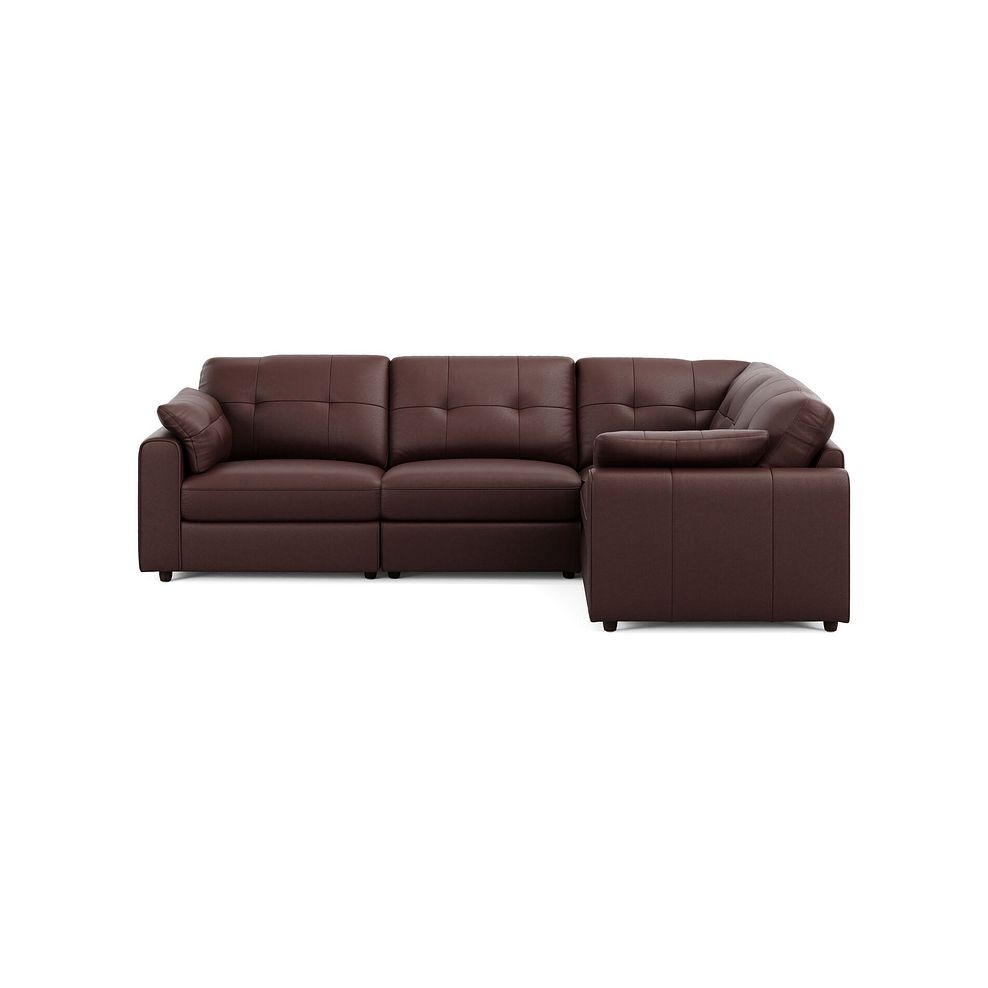 Marley 4 Seat Modular Left Hand Corner Sofa in Oslo Chestnut Leather - Group 2 3